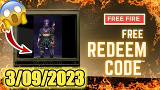 FREE FIRE REDEEM CODE TODAY 3 SEPTEMBER REDEEM CODE FREE FIRE  FF REDEEM CODE TODAY freeredeemcode [upl. by Drhcir527]