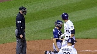 SDCOL Arenado ejected for arguing called strike [upl. by Tildi]