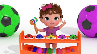 Musical Ball Drop Adventure Fun Melodies with Colorful Balls  Kids Cartoon [upl. by Fin]