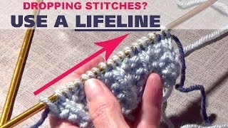 Dropped Stitches  How to Use a Lifeline [upl. by Ajidahk]