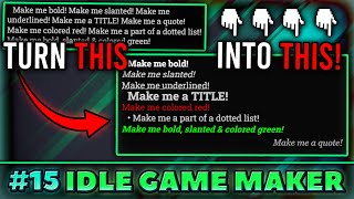 Text Effects  Idle Game Maker COURSE 15 [upl. by Ykroc]