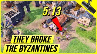 Season 7 Build Order  The BUSTED Byzantine Rush AoE4 [upl. by Nawuj]