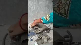 Mitti ka ghar 🏠shortfeed craft shortvideo claymitti clay clayart viralvideo viralshorts [upl. by Suckow278]