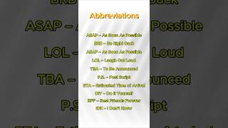 Abbreviations English Test testyourknowledge englishimprove abbreviation engtest [upl. by Anastasio351]