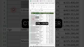 Excel’de Alt Satırları Aynı Değerle Doldurmak excel [upl. by Lowis943]