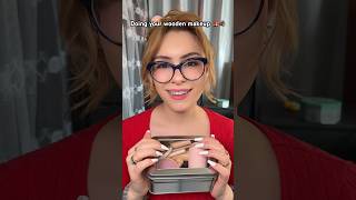 ASMR Doing Your WOODEN Makeup 💄🪵 shorts asmrmakeup asmr shortvideo shortsviral shortsfeed [upl. by Yengac]