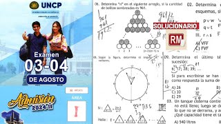 SOLUCIONARIOÁREA IEXAMEN DE ADMISION UNCP 2024II 030824 [upl. by Munshi]