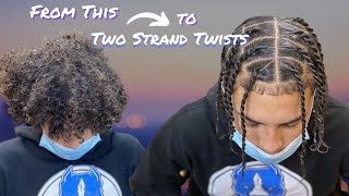 How to do Mens Two Strand Twists [upl. by Ateerys302]