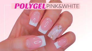 HERMOSAS Uñas Francesas con POLYGEL Sin formas Duales [upl. by Nadean]