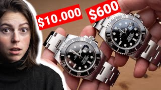 ROLEX REAL vs FAKE Rolex Submariner vs 600 HIGH END Replica  116610LN [upl. by Dadivitan]