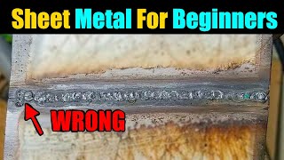 How To Weld Sheet Metal With Flux Core Wire For Beginners  Flux Core Welding Tips And Tricks [upl. by Lorrin]