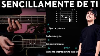 Sencillamente De Ti  T3R Elemento GUITARRA Tutorial  DEMO  Acordes [upl. by Irej]