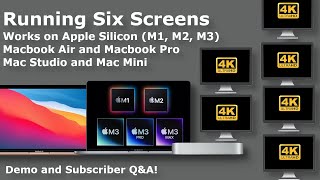 Six Displays Running on M1 Mac Mini Macbook Air  Activity Monitor  Subscriber QampA WorkFromHome [upl. by Nisa]