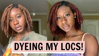 Dyeing My Locs Back REDGINGER  Adore Cinnamon  Copper Brown  Cajun Spice  Beginner Friendly [upl. by Kapor]