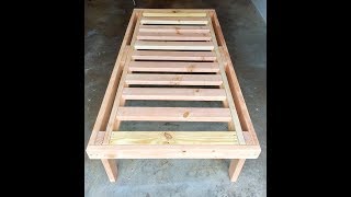 HOW TO BUILD A BED WITH 2X4 LUMBER FOR 40 [upl. by Horten75]