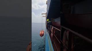 lifeboat launching procedure on ship [upl. by Wickner]