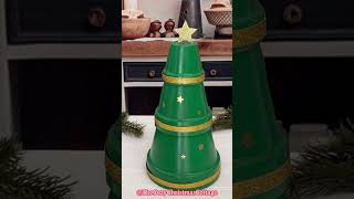 DIY Planter Christmas Tree Craft christmas christmastree shorts [upl. by Ynwat]