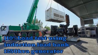 110 LOAD TEST USING CONTAINERIZED INDUCTION LOAD BANK [upl. by Annahtur120]