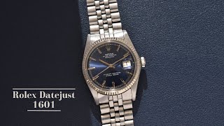 A Stunning Blue Sigma Rolex 1601 Datejust Review  Wristwatch Check [upl. by Nolaf931]