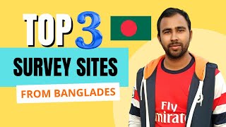 03 Survey Sites for Making Money Online from Bangladesh [upl. by Howlend]