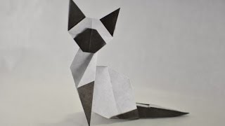 Origami easy Siamese Cat  Yakomoga Origami tutorial [upl. by Irving262]