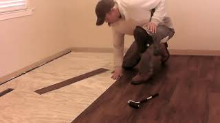 Install PeelandStick Vinyl Plank Flooring from Lowes [upl. by Soinski]