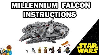 LEGO INSTRUCTIONS  MILLENNIUM FALCON  STAR WARS  75257 [upl. by Aldridge]