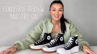 Converse Move Platform Hi amp Runstar Hike Hi and leather  Review styling and on feet [upl. by Annawt142]