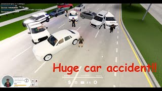 Pembroke Pines FL Roblox l HUGE CAR ACCIDENT ROLE PLAY [upl. by Nairot]