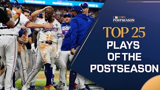 The Top 25 Plays of the 2023 Postseason Legendary homers incredible catches and more [upl. by Otiv]