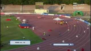 Campionati Italiani Assoluti 2013 Milano  Finale 400m [upl. by Othilia]