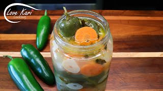 Make Your Own Pickled Jalapenos Rings SO EASY  Jalapeños Envinagrados [upl. by Atokad]