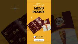 Customise Menu card design and printing by VIDISHA [upl. by Ruscio]