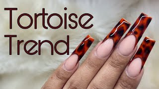 Nail Trend  Tortoise Shell Nail Tutorial [upl. by Hollenbeck889]