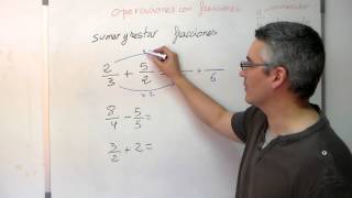 Sumar y restar fracciones Aprende matemáticas [upl. by Darcie]