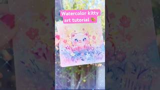 Cute Kitty Watercolor Painting Tutorial Step by Step [upl. by Ailehc]