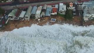 Drone footage of severe coastal erosion on Sydneys Northern Beaches [upl. by Sivaj]