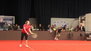 Anastasia Pavlyuchenkova training session  Porsche Tennis Grand Prix 2012 [upl. by Noyek]