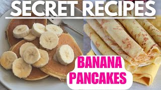 BANANA PANCAKES RECIPE tastydelicious and healthy pancake recipe bananapancakerecipe [upl. by Susumu]