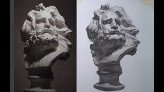 How to Draw Plaster cast in Pencil 2 [upl. by Ridglea]