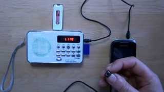 Review miniradio T205  MP3 Radio SD MicroSD USB [upl. by Neelsaj537]