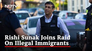 Rishi Sunak Turns Immigration Officer For A Day UK Arrests 105 [upl. by Lexy521]