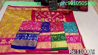 Ikkat Pattu Sarees Double Border and Single Border CONTACT PH 9010505186 TO ORDER ONLINE [upl. by Applegate]