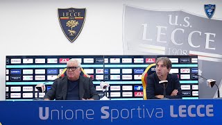 US Lecce Conferenza dellArea Tecnica  Fine sessione calciomercato estivo 2425 [upl. by Annaej]