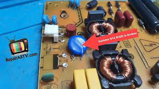 JVC tv has no lights standby tv repair vestel 17ips72 [upl. by Vick]