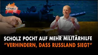 Scholz pocht auf mehr Militärhilfe für die Ukraine [upl. by Serg]