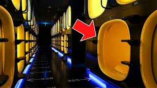 Japans cheap capsule hotel the ”Rembrandt Cabin” in Tokyo [upl. by Milore]