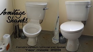 Armitage Shanks Sandringham Universal toilet flushing 6 litres at a mates house Port Talbot [upl. by Gytle]