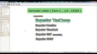 Superior TaxComp  Reminder Letter Company LLP CP204 [upl. by Amabil]