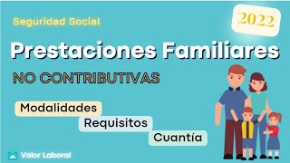 Prestaciones Familiares de la Seguridad Social💵👨‍👧👨‍👩‍👧‍👧  NO CONTRIBUTIVAS [upl. by Rena]